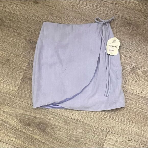 Altar’d State Periwinkle Purple Skirt Front Flap Side Zip Small - Picture 1 of 10